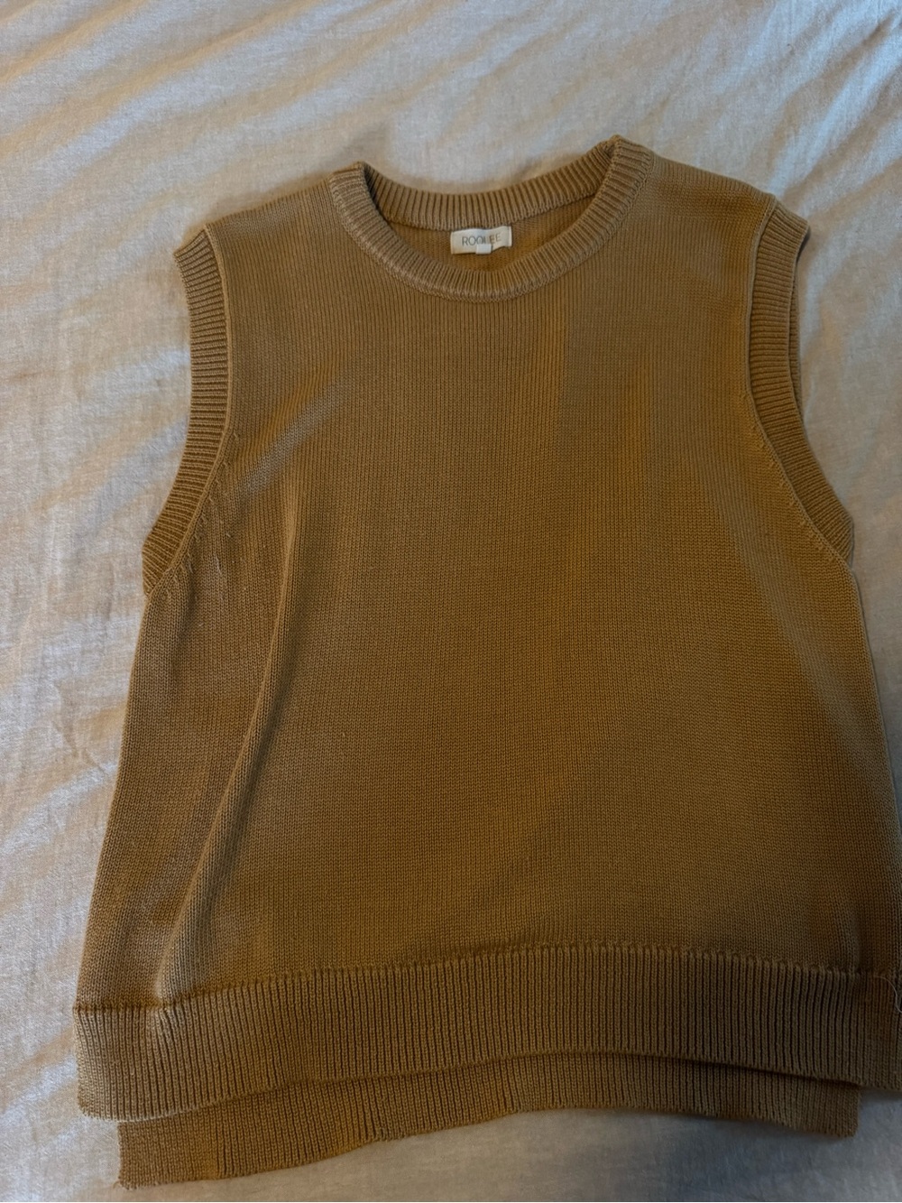 Roolee Sleeveless Knit Tank Top in Brown